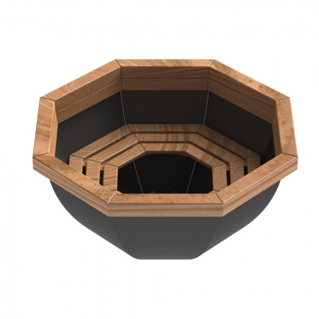 Банный чан 8 граней с обшивкой (Чёрный) Банный чан 8 граней с обшивкой (Чёрный)